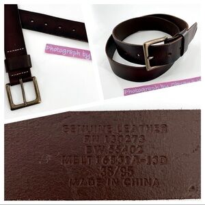 Wrangler Men's Genuine Leather Brown Belt 38/95